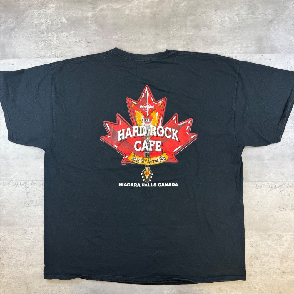 Hard Rock Cafe Niagara Falls Canada T-Shirt Black Graphic Tee Mens 2XL